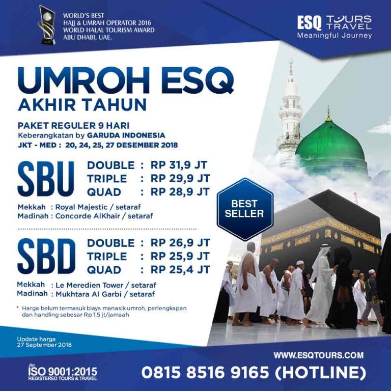 Mau Umroh Desember 2018 ? Cek Harga Umroh di ESQ Tours