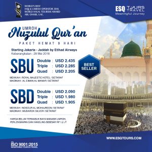 ESQ Tours Travel | Paket Umroh Ramadhan Nuzulul Quran 2018 2