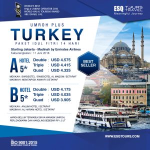 ESQ Tours Travel | paket umroh ramadhan plus turki 2018