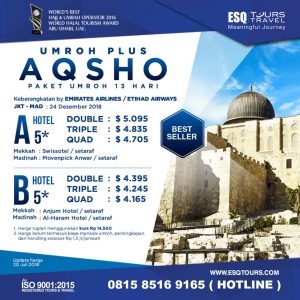 ESQ Tours Travel Umroh Plus aqsho desember akhir tahun 2018