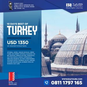 ESQ Tours Travel | Paket Tour muslim wisata halal turki september 2018