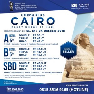 ESQ Tours Travel | Umroh Akbar Umroh plus Cairo 2018